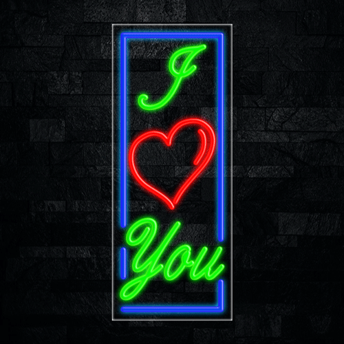 I Love You LED Flex Sign 32″ x 13″