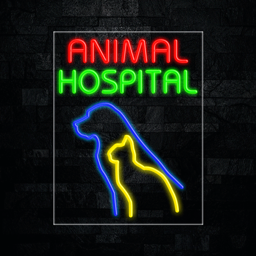 Animal Hospital LED Flex Sign 31″ x 24″