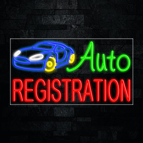 Auto Registration LED Flex Sign 37″ x 20″