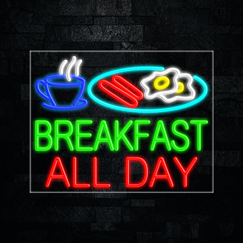 Breakfast All Day LED Flex Sign 31″ x 24″(Breakfast All Day)