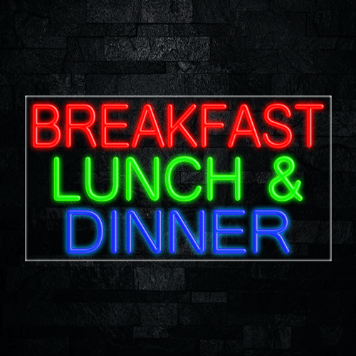 Breakfast Lunch & Dinner LED Flex Sign 37″ x 20″