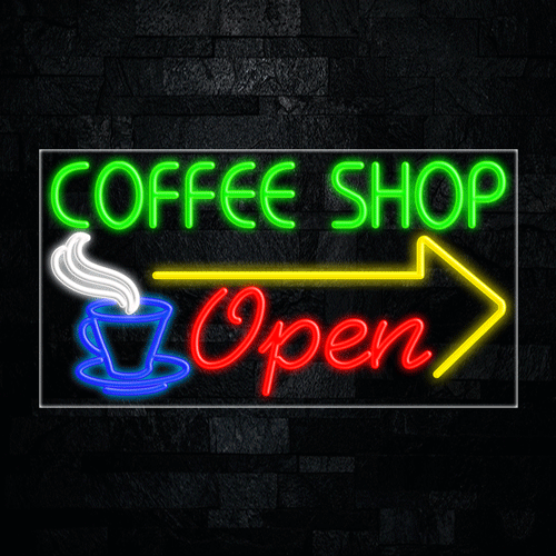 Coffee Shop Open LED Flex Sign 37″ x 20″