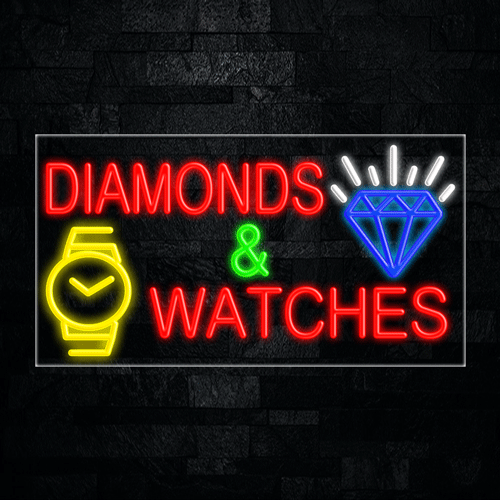 Diamonds & Watches LED Flex Sign 37″ x 20″