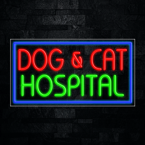 Dog & Cat Hospital LED Flex Sign 37″ x 20″