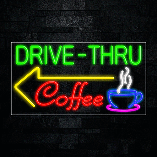 Drive Thru Coffee LED Flex Sign 37″ x 20″