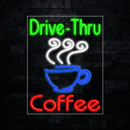 Drive Thru Coffee LED Flex Sign 31″ x 24″