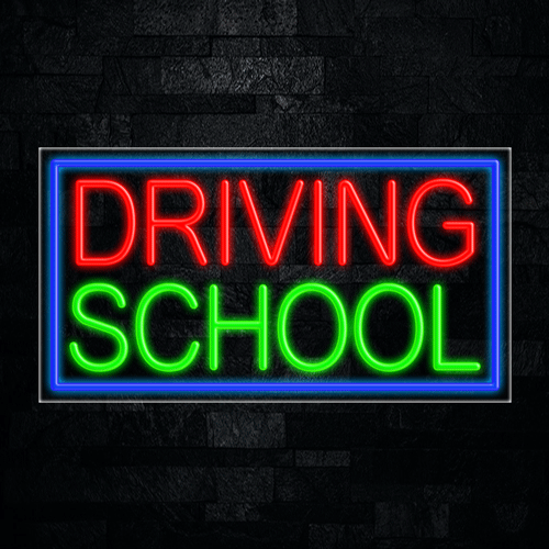 Driving School LED Flex Sign 37″ x 20″