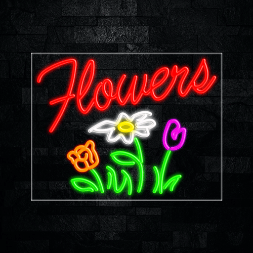 Flowers LED Flex Sign 31″ x 24″