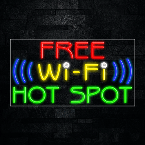 Free Wi Fi Hot Spot LED Flex Sign 37″ x 20″