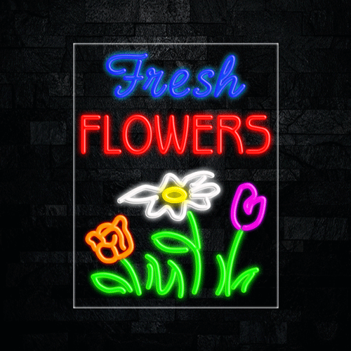 Fresh Flowers LED Flex Sign 31″ x 24″