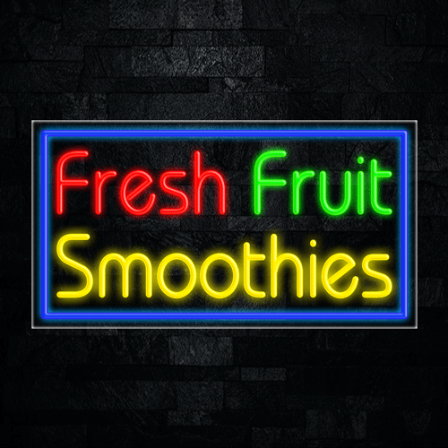 Fresh Fruit Smoothies LED Flex Sign 37″ x 20″