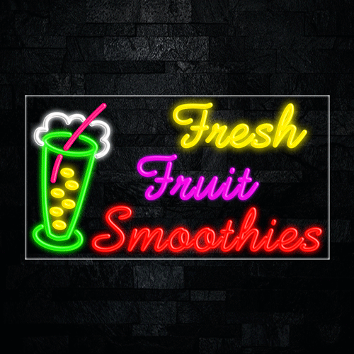 Fresh Fruit Smoothies LED Flex Sign 37″ x 20″