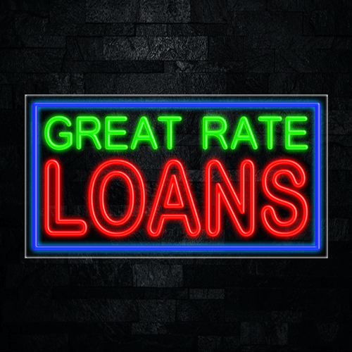 Great Rate Loans LED Flex Sign 37″ x 20″