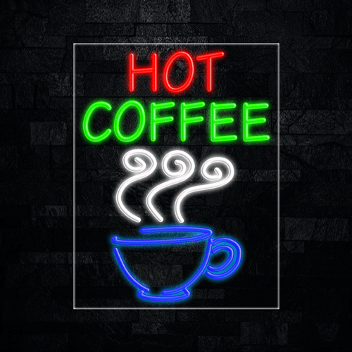 Hot Coffee LED Flex Sign 31″ x 24″