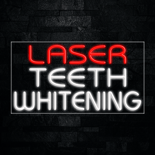 Laser Teeth Whitening LED Flex Sign 37″ x 20″