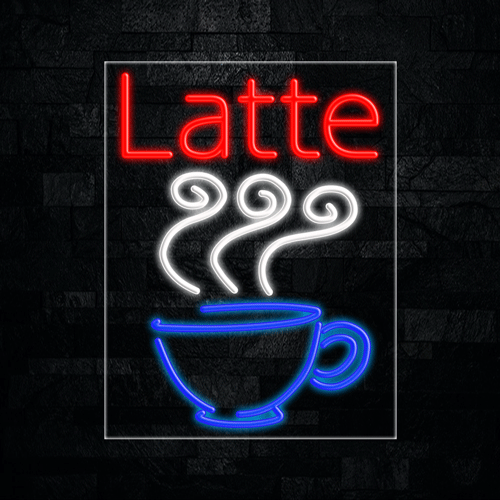 Latte LED Flex Sign 31″ x 24″