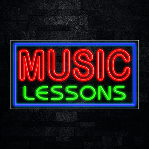 Music Lessons LED Flex Sign 37″ x 20″