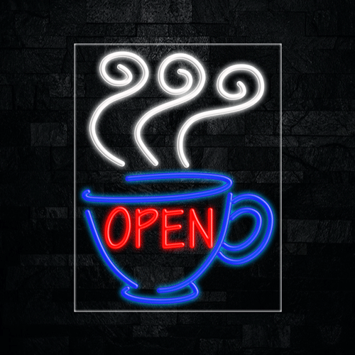 Open Coffee LED Flex Sign 31″ x 24″