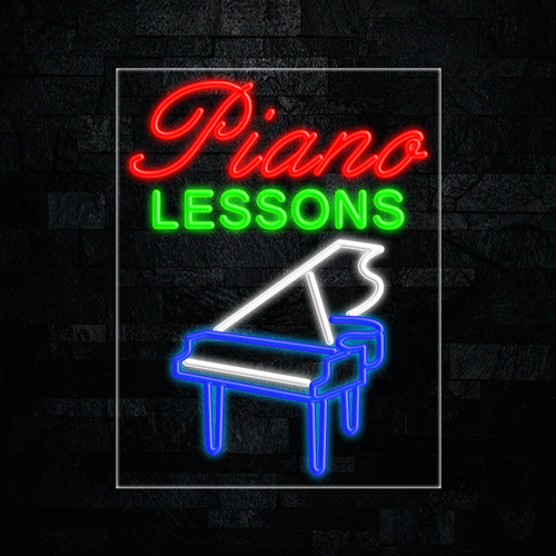 Piano Lessons LED Flex Sign 31″ x 24″