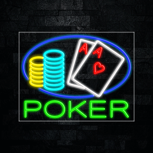 Poker LED Flex Sign 31″ x 24″