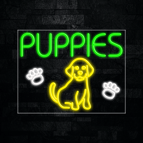 Puppies LED Flex Sign 31″ x 24″