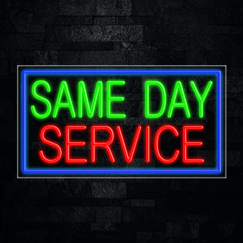 Same Day Service LED Flex Sign 37″ x 20″