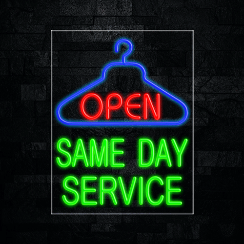 Same Day Service Open LED Flex Sign 31″ x 24″