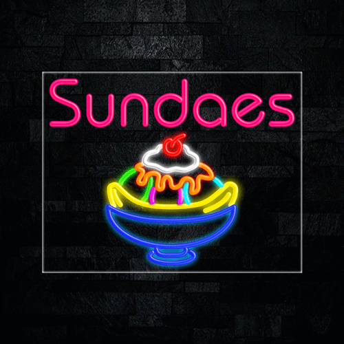 Sundaes LED Flex Sign 31″ x 24″