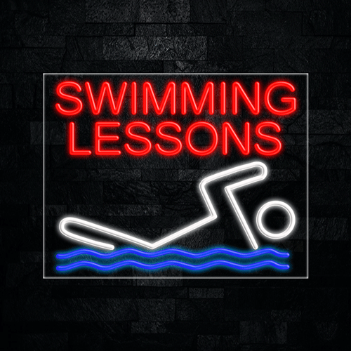 Swimming Lessons LED Flex Sign 31″ x 24″