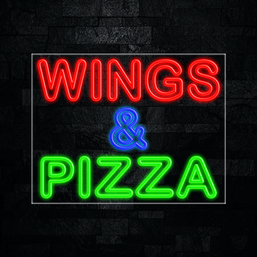 Wings & Pizza LED Flex Sign 31″ x 24″