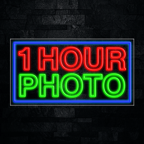 1 Hour Photo LED Flex Sign 37″ x 20″