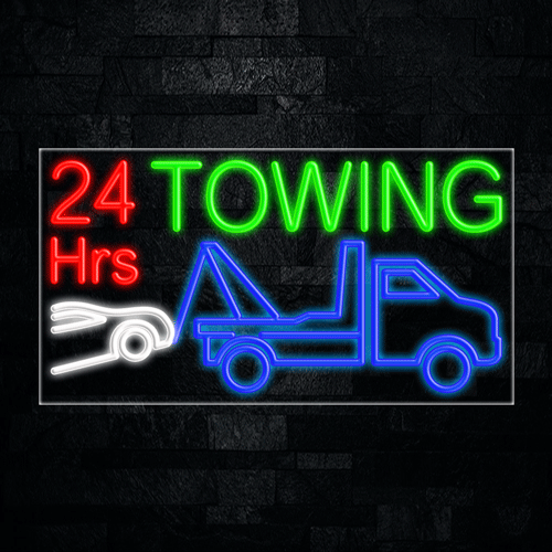 24 Hrs Towing LED Flex Sign 37″ x 20″