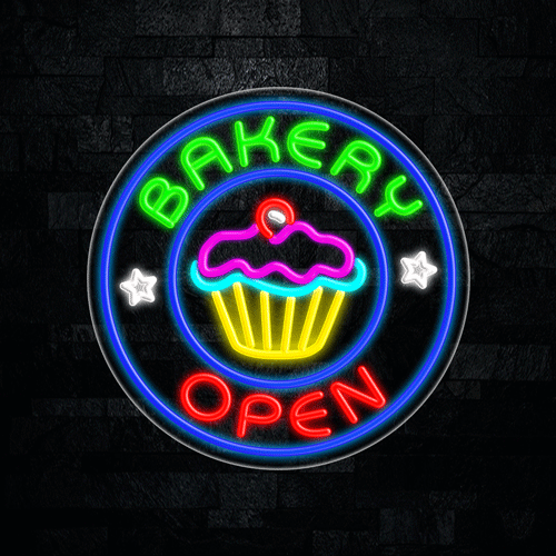 Bakery Open LED Flex Sign 26″ x 26″