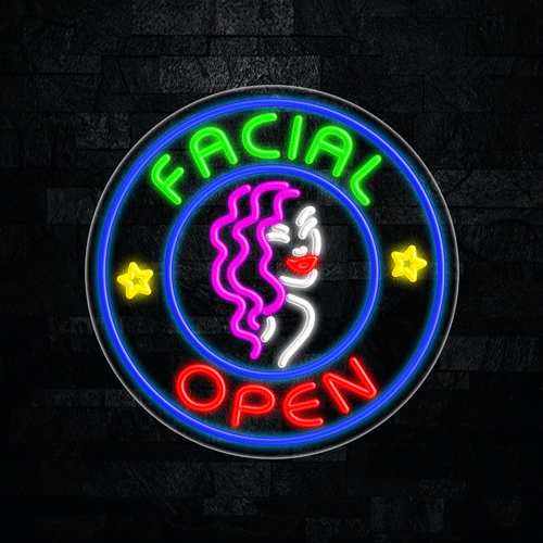 Facial Open LED Flex Sign 26″ x 26″