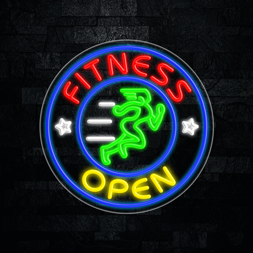 Fitness Open LED Flex Sign 26″ x 26″