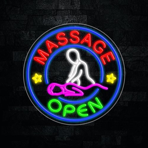 Massage Open LED Flex Sign 26″ x 26″