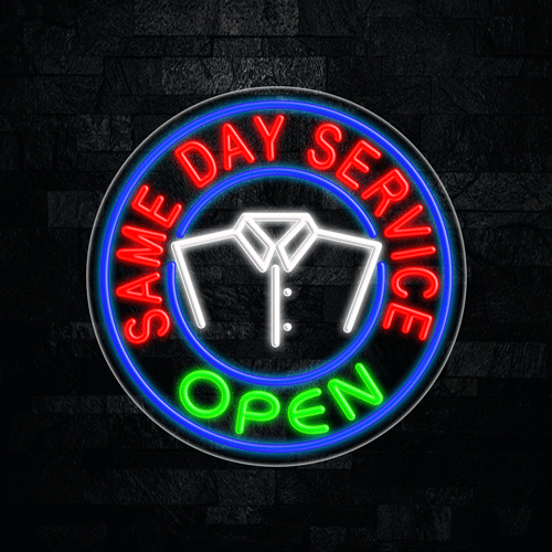 Same Day Service Open LED Flex Sign 26″ x 26″