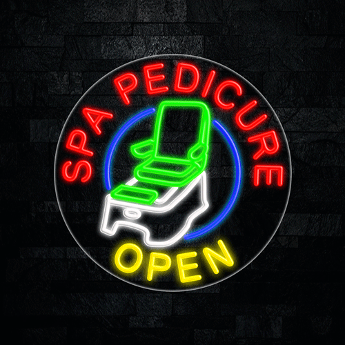 Spa Pedicure Open LED Flex Sign 26″ x 26″