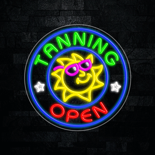 Tanning Open LED Flex Sign 26″ x 26″