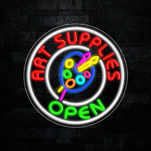 Art Supplies Open LED Flex Sign 26″ x 26″