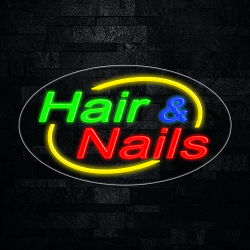 Hair & Nails LED Flex Sign 30″ x 17″