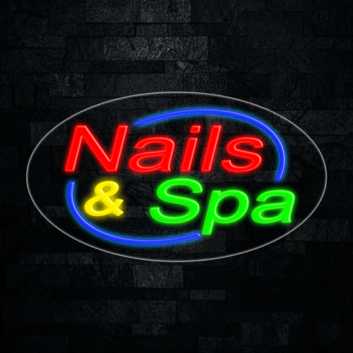 Nails & Spa LED Flex Sign 30″ x 17″