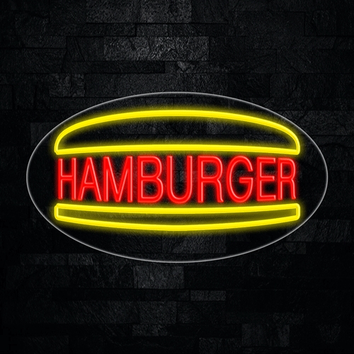 Hamburger LED Flex Sign 30″ x 17″