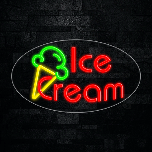 Ice Cream LED Flex Sign 30″ x 17″