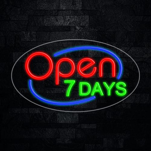 Open 7 Days LED Flex Sign 30″ x 17″