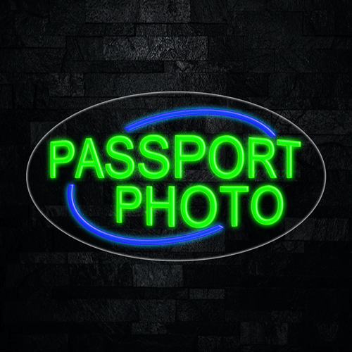 Passport Photo LED Flex Sign 30″ x 17″