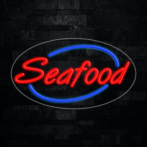 Seafood LED Flex Sign 30″ x 17″