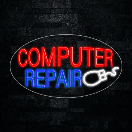 Computer Repair LED Flex Sign 30″ x 17″