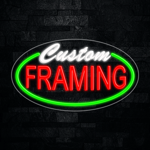 Custom Framing LED Flex Sign 30″ x 17″