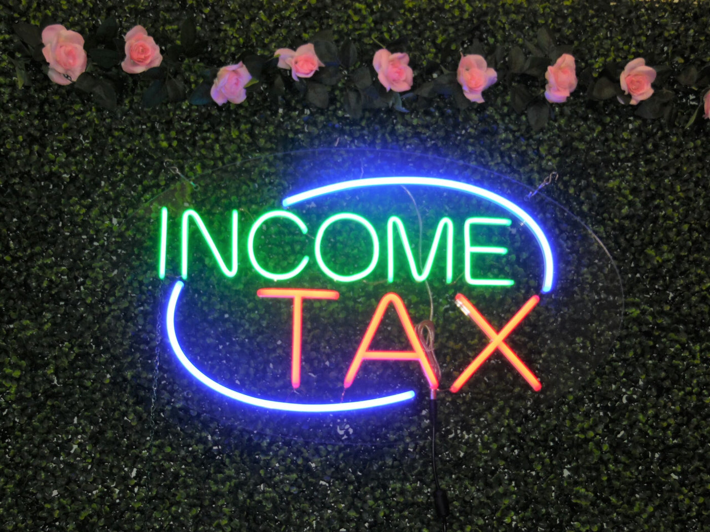 Income Tax LED Flex Sign 30″ x 17″